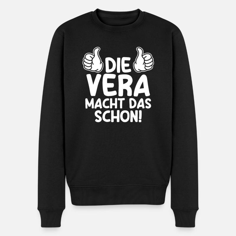 Vera - Männer Premium Bio Pullover - Schwarz