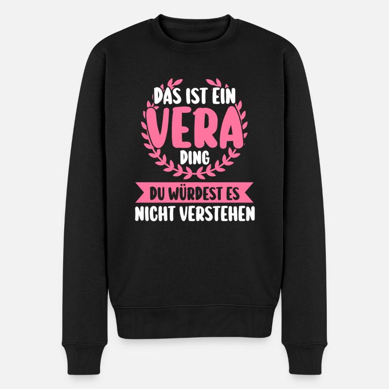 Vera - Männer Premium Bio Pullover - Schwarz