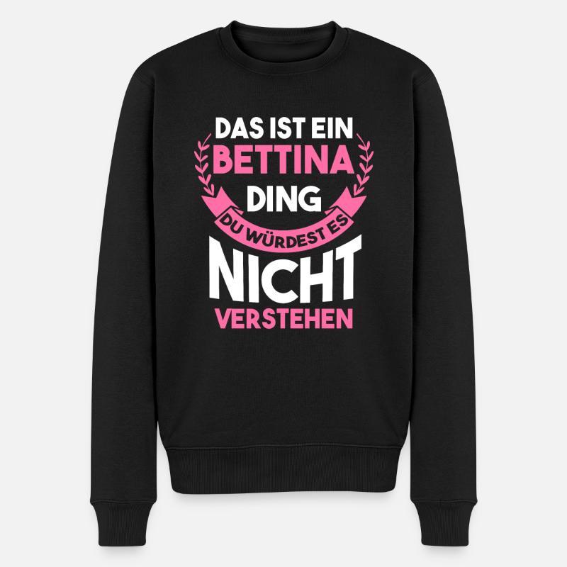 Bettina - Männer Premium Bio Pullover - Schwarz