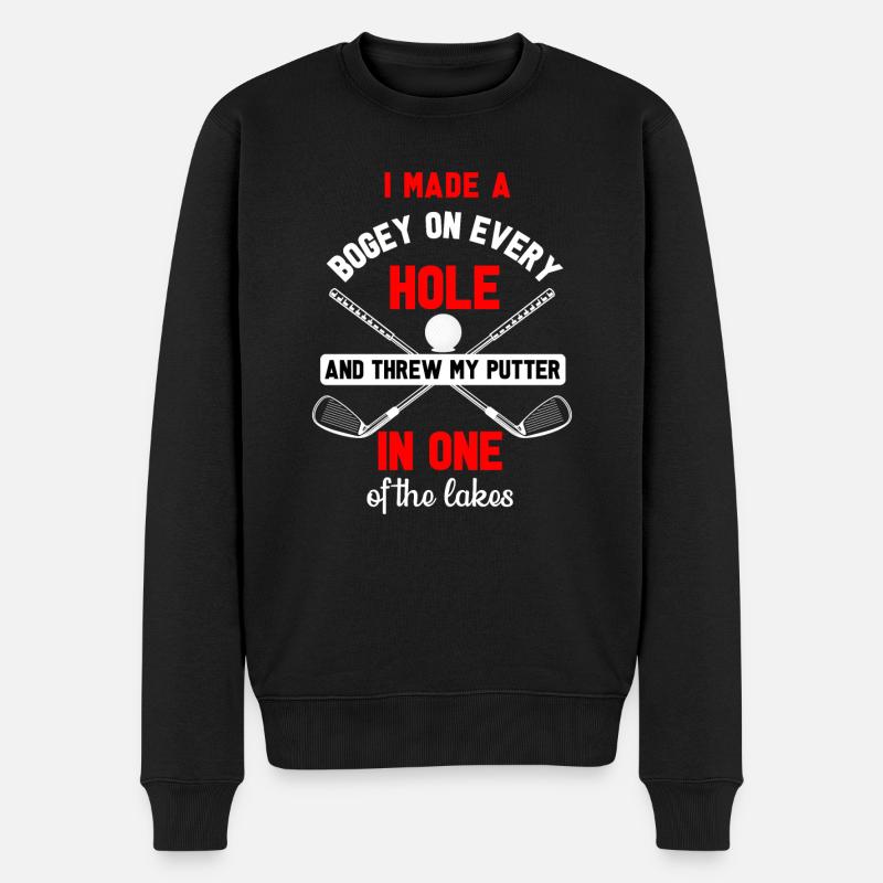 Golf Geschenk Witz Golfspieler Golfer - Männer Premium Bio Pullover - Schwarz