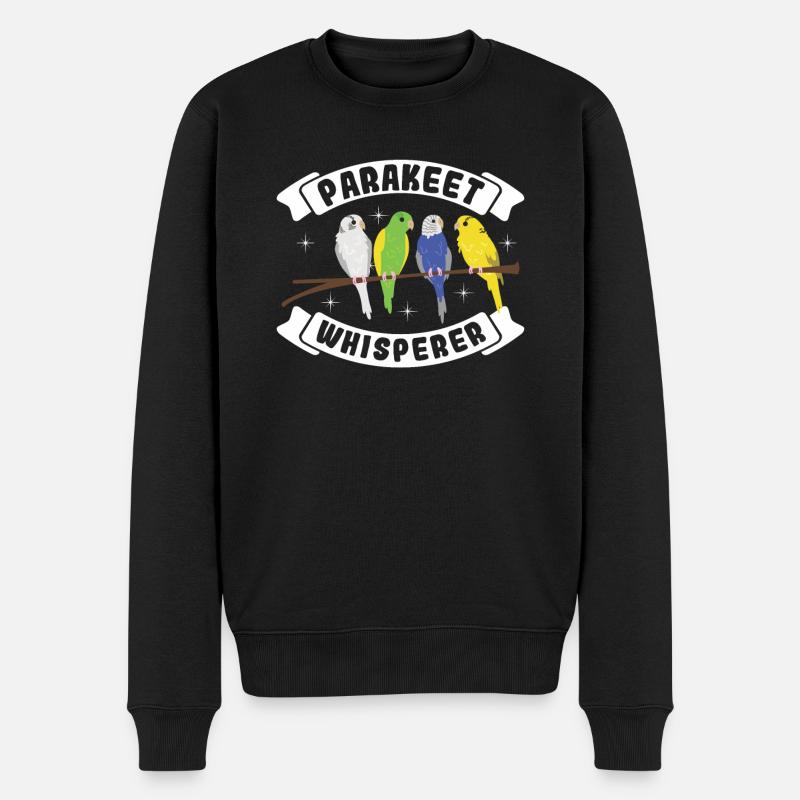 Sittich-flüsterer - Männer Premium Bio Pullover - Schwarz