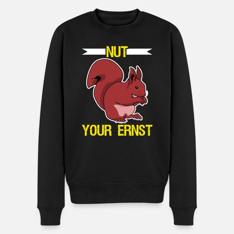 Eichhörnchen Nut your Ernst Squirrel - Pull Premium bio Homme - noir