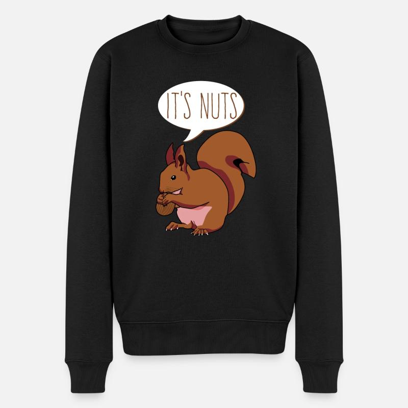Eichhörnchen It's Nuts Squirrel - Men's Premium Organic Jumper - black