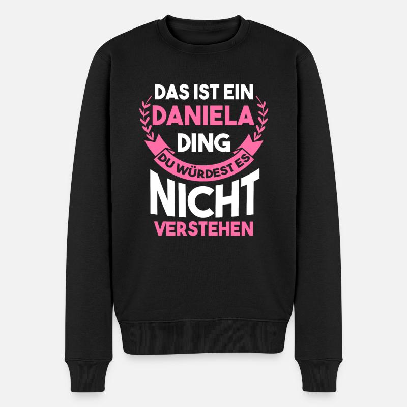 Daniela - Männer Premium Bio Pullover - Schwarz