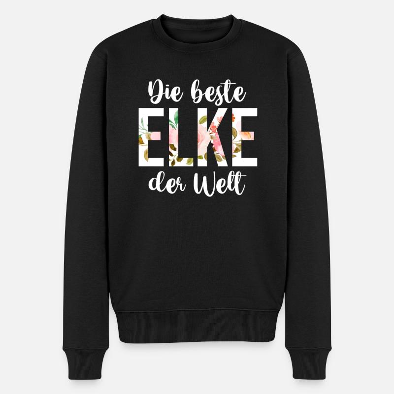 Elke - Männer Premium Bio Pullover - Schwarz