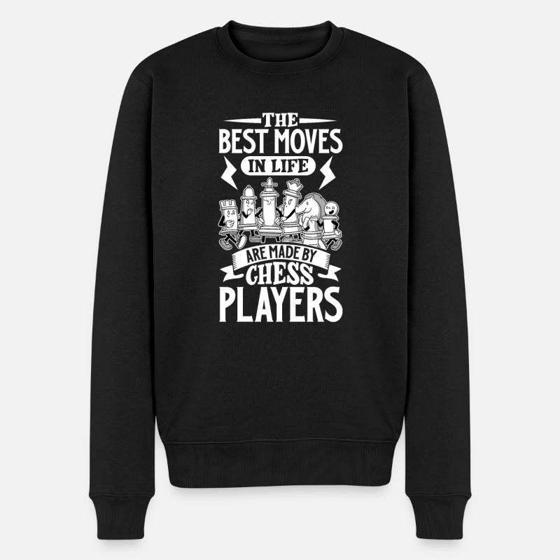 Joueur d’échecs échiquier Jeu d’échecs - Pull Premium bio Homme - noir