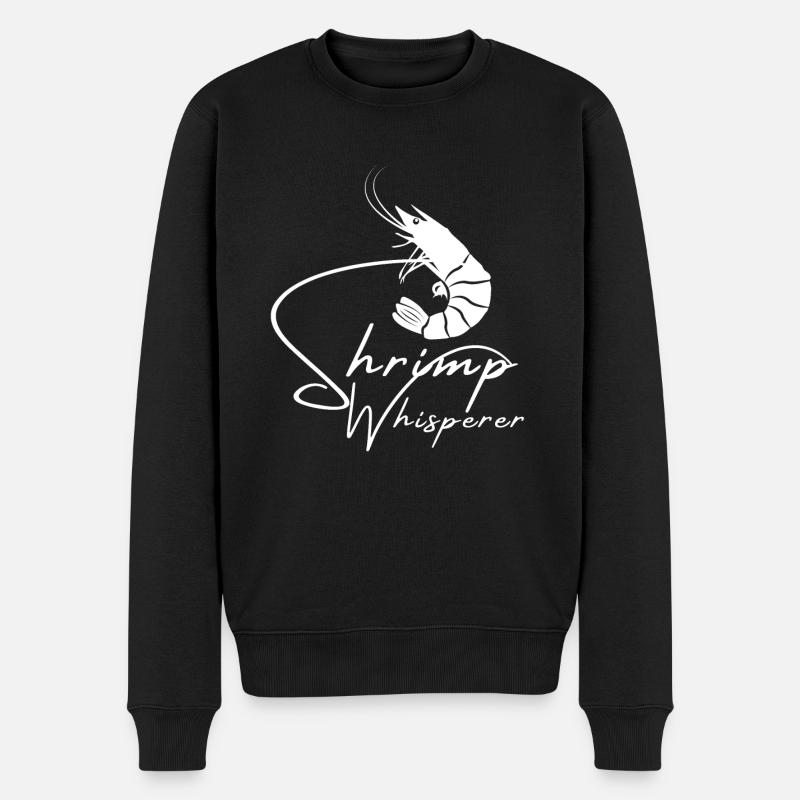 Shrimp Whisperer - Angelliebhaber - Männer Premium Bio Pullover - Schwarz