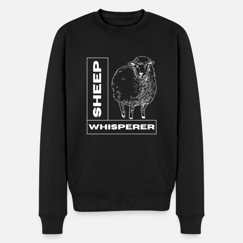 Schafflüsterer - Tierliebhaber - Männer Premium Bio Pullover - Schwarz