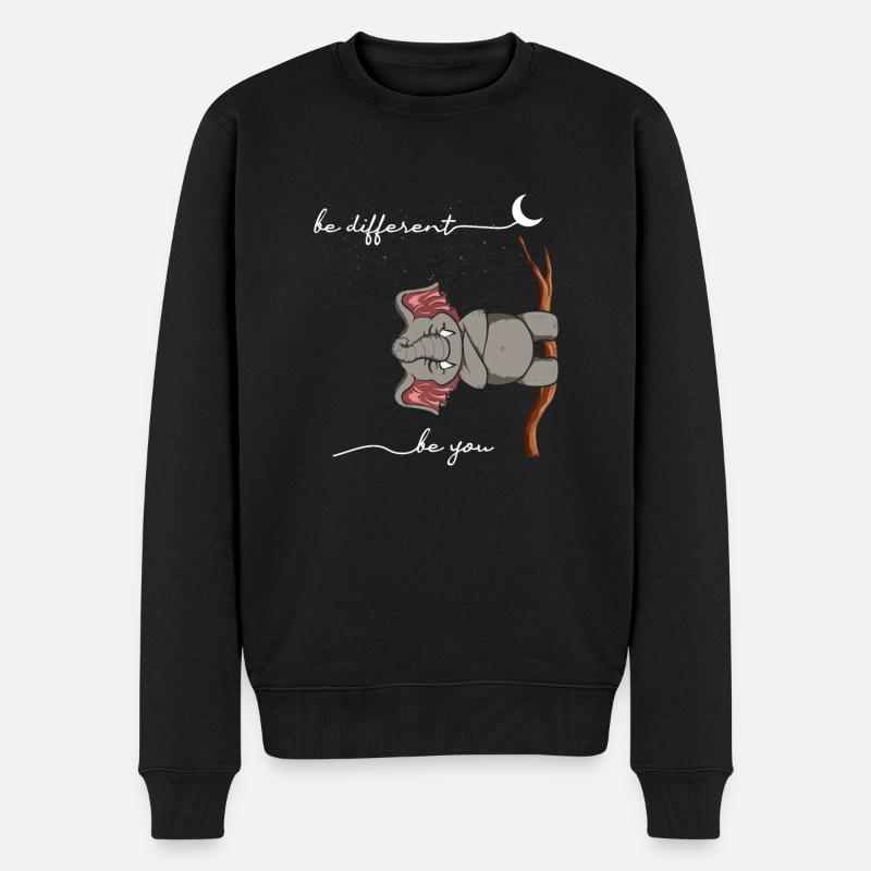 Be Different Elephant Be You Autism Elephant - Männer Premium Bio Pullover - Schwarz