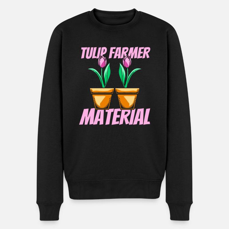Tulipes Farmer Tulipes - Pull Premium bio Homme - noir