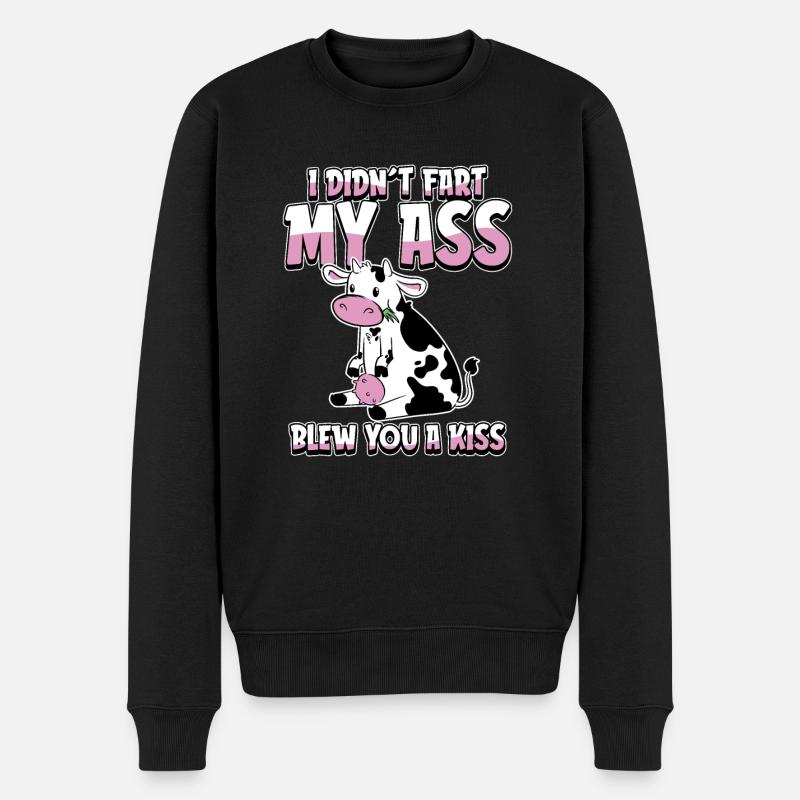 Élevage de vaches - Pull Premium bio Homme - noir