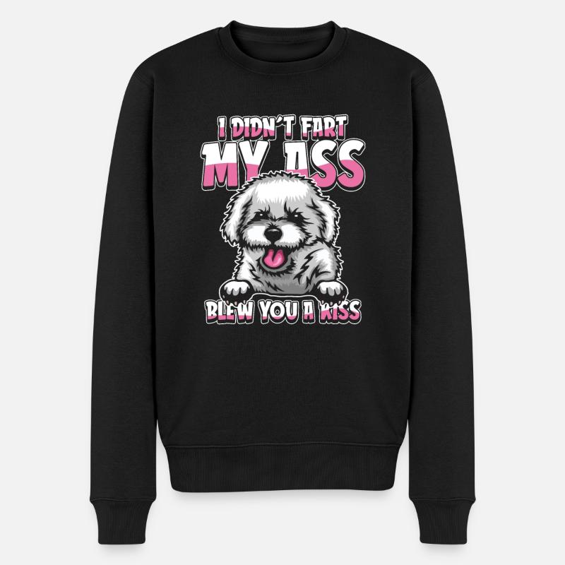 Bichon Frize - Männer Premium Bio Pullover - Schwarz