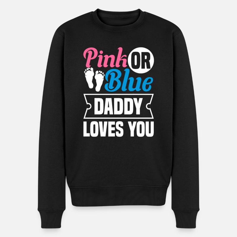 Papa rose ou bleu t’aime - Pull Premium bio Homme - noir