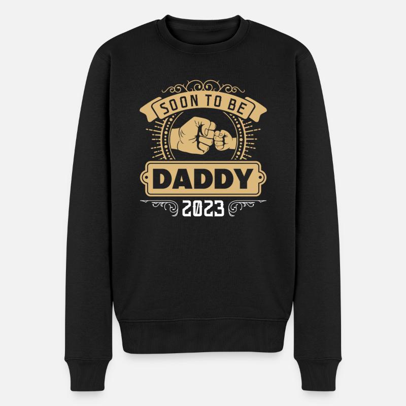 Bald Papa 2023 - Männer Premium Bio Pullover - Schwarz