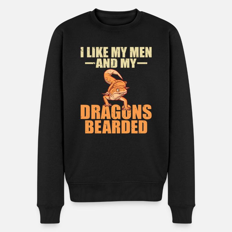 Eidechsenliebhaber Eidechse Geschenk Eidechse Besitzer - Männer Premium Bio Pullover - Schwarz