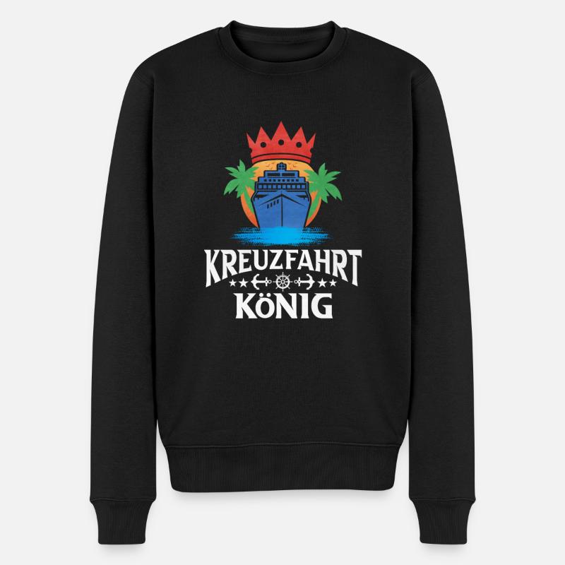 Kreuzfahrt - Männer Premium Bio Pullover - Schwarz