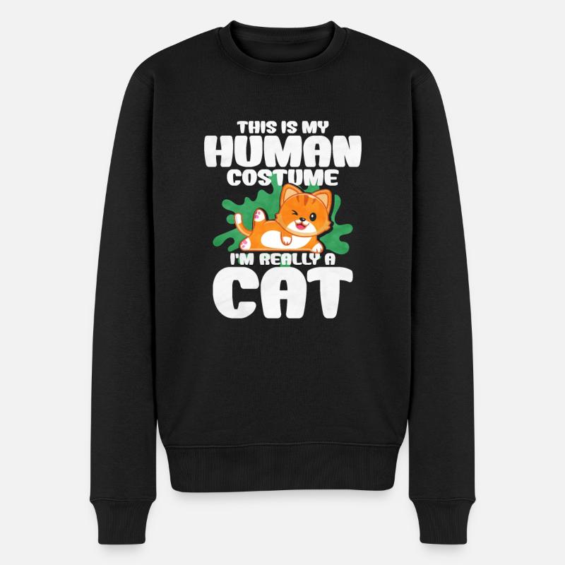Chat - Pull Premium bio Homme - noir
