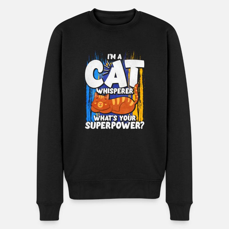 Chat - Pull Premium bio Homme - noir