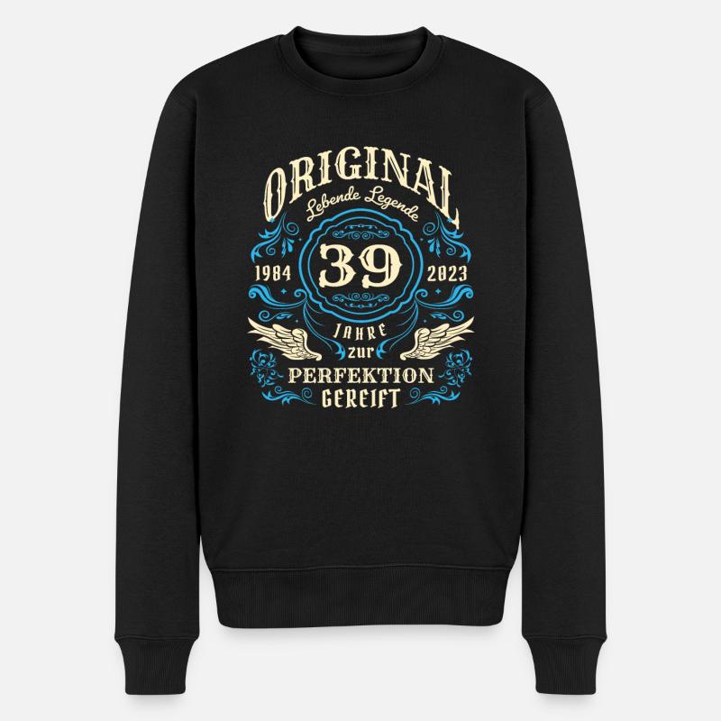 Original Lebende Legenden wurden 1984 geboren 39. - Männer Premium Bio Pullover - Schwarz