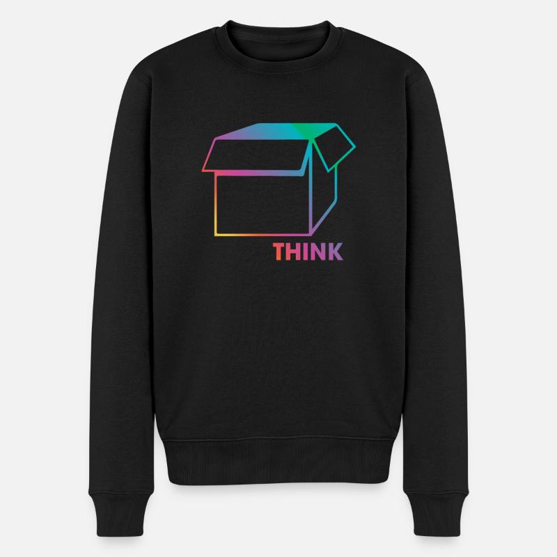 Think Outside The Box - Männer Premium Bio Pullover - Schwarz
