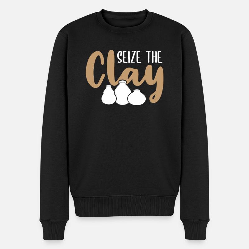 Seize the Clay - Männer Premium Bio Pullover - Schwarz