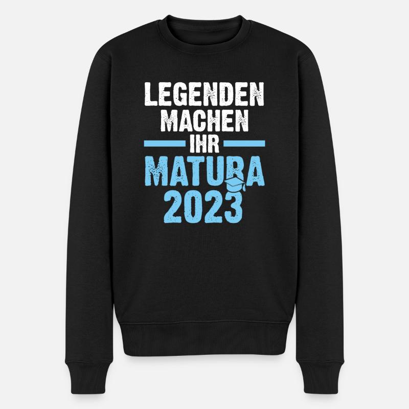 Matura 2023 Prüfung Matura Abschluss Geschenk - Männer Premium Bio Pullover - Schwarz