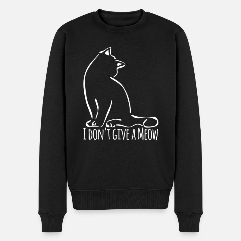 Hauskatze Katzen Katze - Männer Premium Bio Pullover - Schwarz