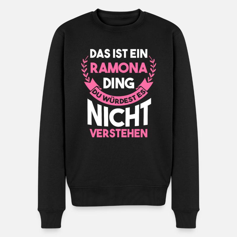 Ramona - Männer Premium Bio Pullover - Schwarz