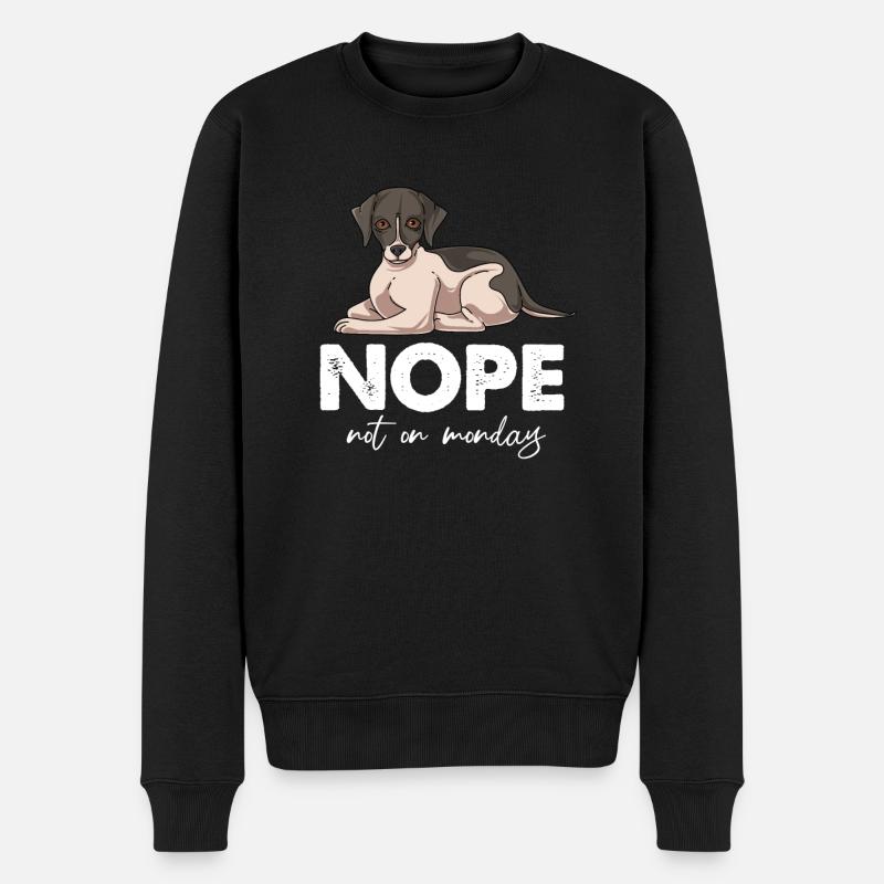 Whippet - Männer Premium Bio Pullover - Schwarz