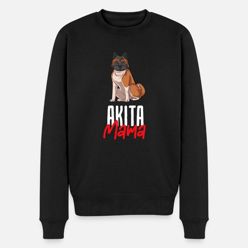 Akita - Männer Premium Bio Pullover - Schwarz