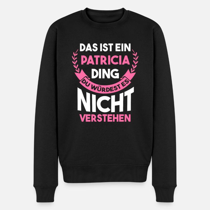 Patricia - Männer Premium Bio Pullover - Schwarz