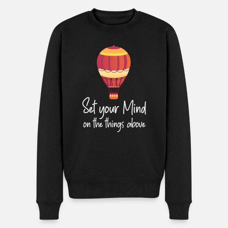 Heißluftballon & Ballon Fahrer Geschenk - Männer Premium Bio Pullover - Schwarz