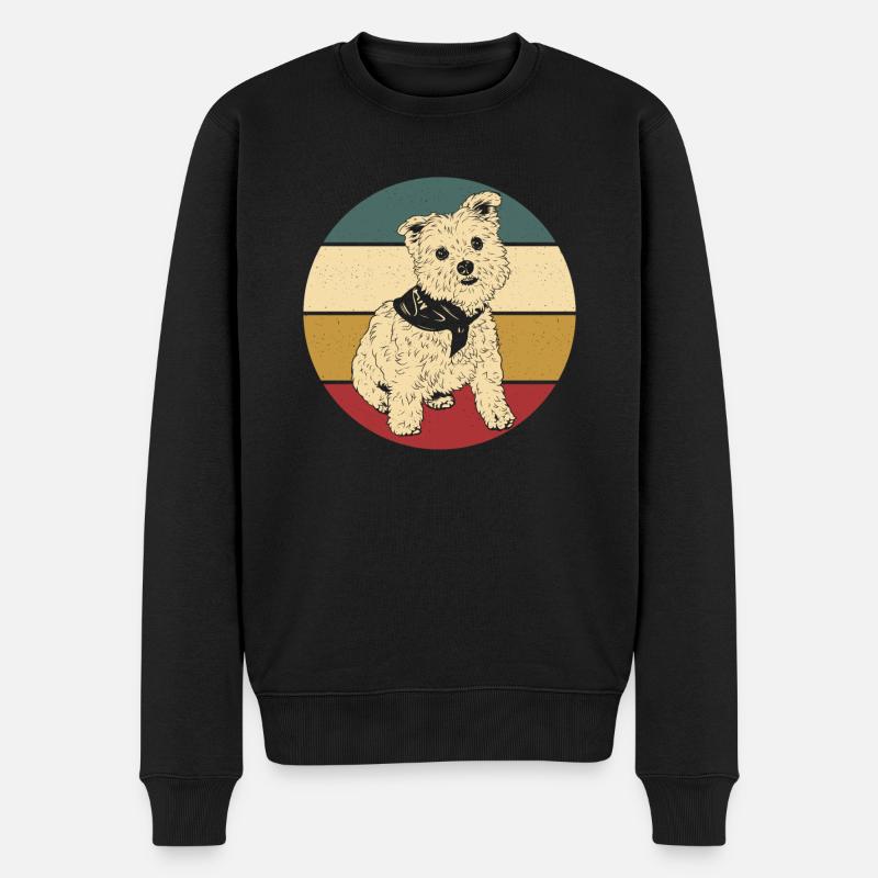 West Highland Terrier - Pull Premium bio Homme - noir