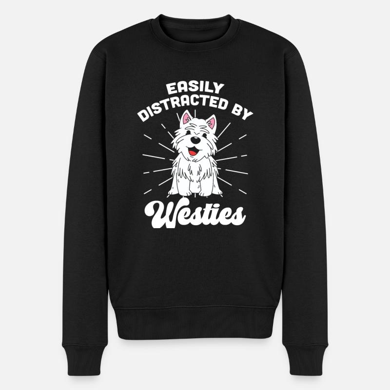 West Highland Terrier - Pull Premium bio Homme - noir