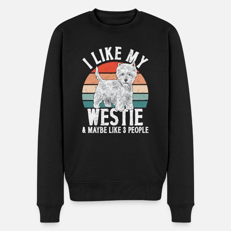 West Highland White Terrier Westie - Pull Premium bio Homme - noir