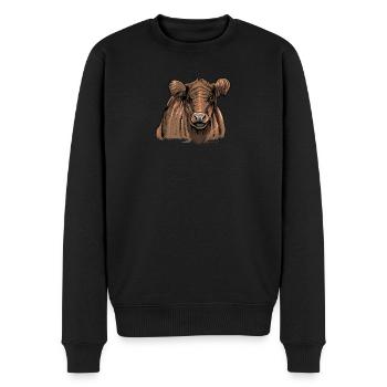 Galloway Rind I Schottland Rinderzucht für - Männer Premium Bio Pullover - Schwarz - Vorne - Nico (187cm)