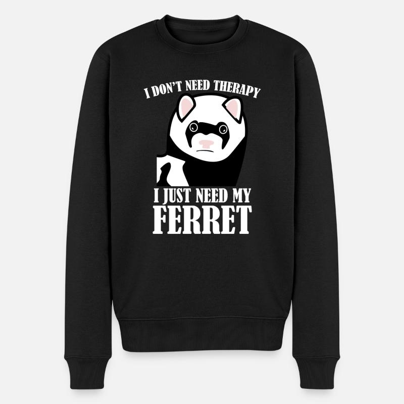 Furets Drôle de furet - Pull Premium bio Homme - noir