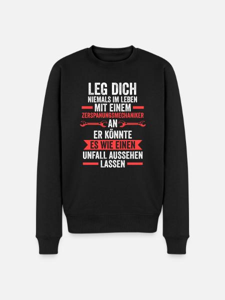 Zerspaner Beruf Dreher Geschenk - Männer Premium Bio Pullover - Schwarz