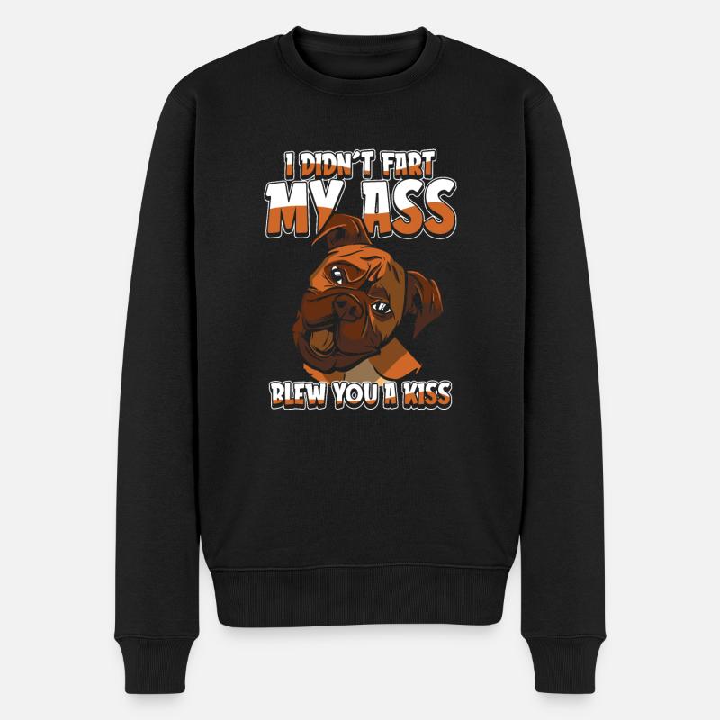 Boxer Hund Deutscher Boxer - Männer Premium Bio Pullover - Schwarz