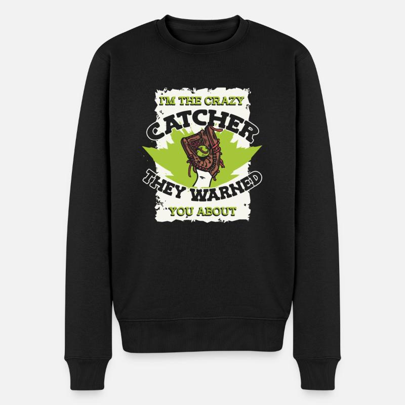 Softball Fänger - Männer Premium Bio Pullover - Schwarz