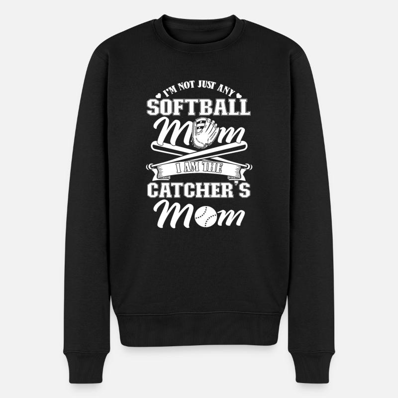 Maman softball - Pull Premium bio Homme - noir