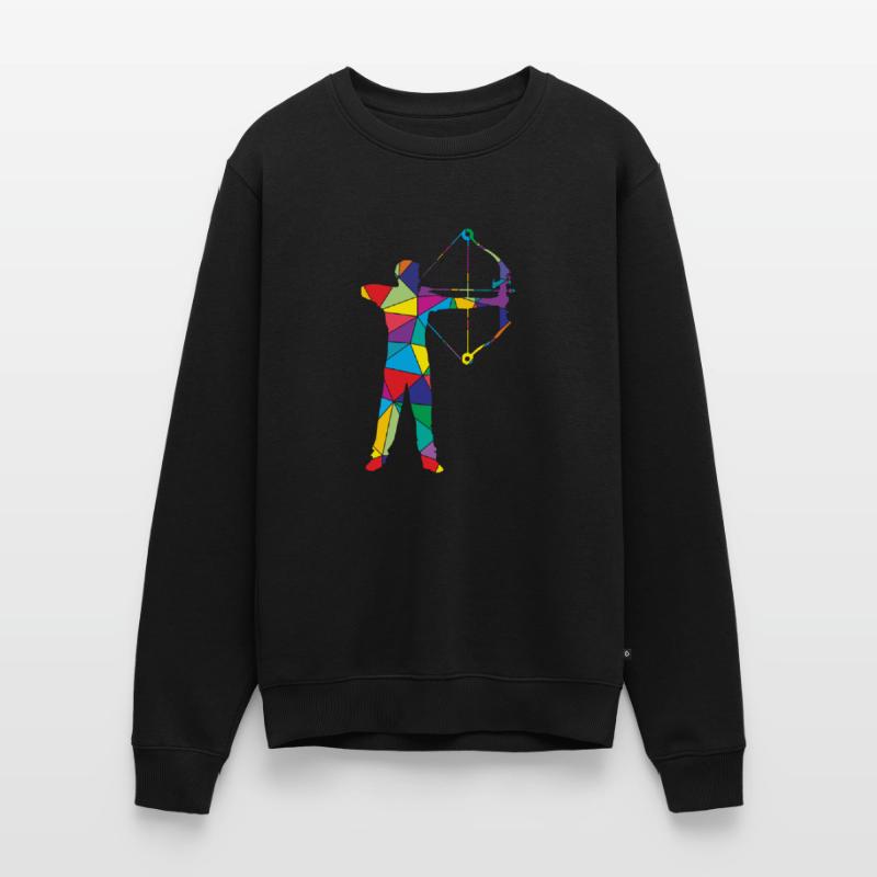 Low Poly Bogenjäger Poly Bogenjagd Männer Premium Bio Pullover