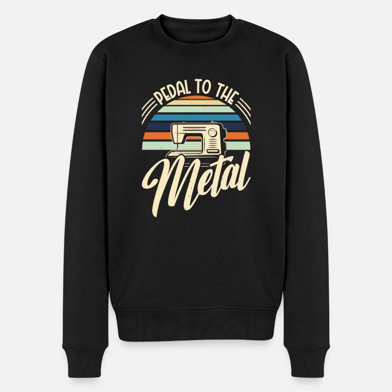 Pedal to the Matal - Männer Premium Bio Pullover - Schwarz