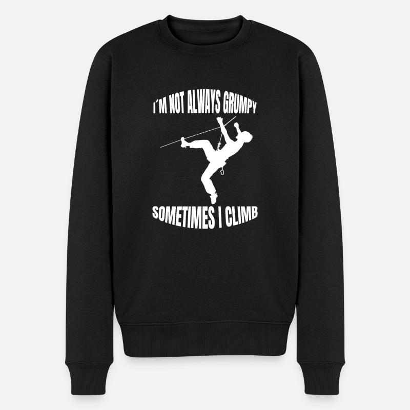 Kletterer Bergklettern Klettern Bergsteigen Berg - Männer Premium Bio Pullover - Schwarz