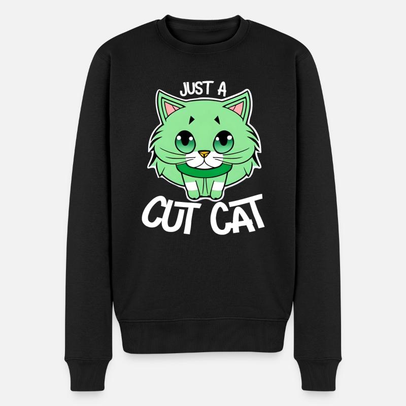 Juste un mignon petit chat - Pull Premium bio Homme - noir