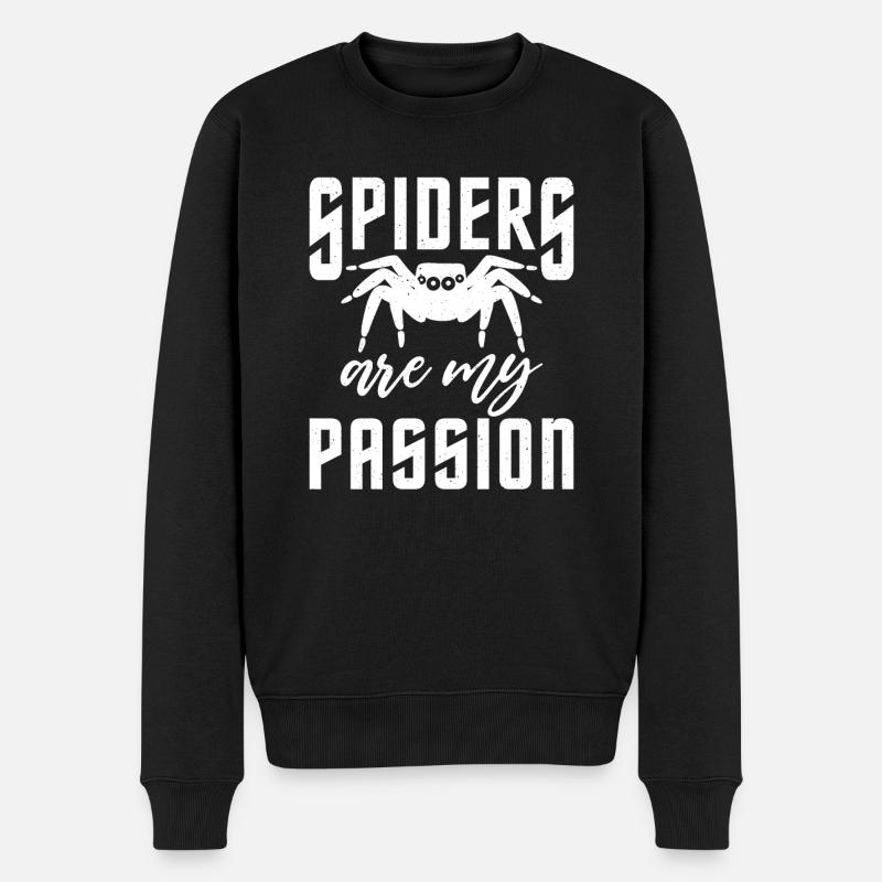 Spider Lover Geschenke - Männer Premium Bio Pullover - Schwarz