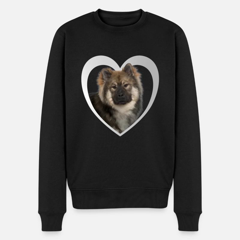 Eurasier Herz - J’aime Eurasier - Pull Premium bio Homme - noir