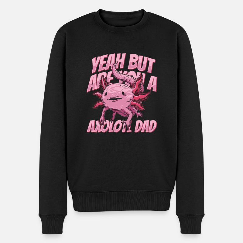 Axolotl Papa - Pull Premium bio Homme - noir