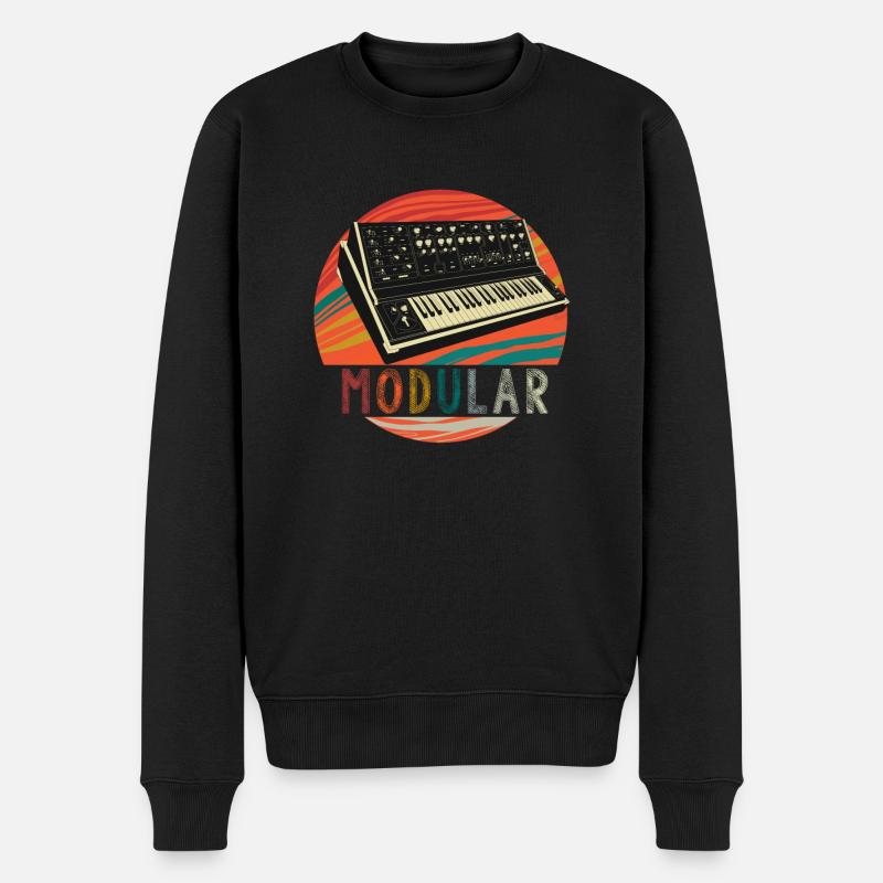 Modular Electronic Musical Synthesizer - Männer Premium Bio Pullover - Schwarz