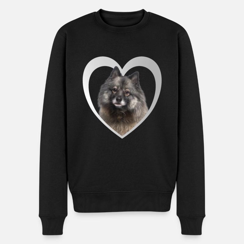 J’aime Eurasier - Coeur - Eurasier - Pull Premium bio Homme - noir